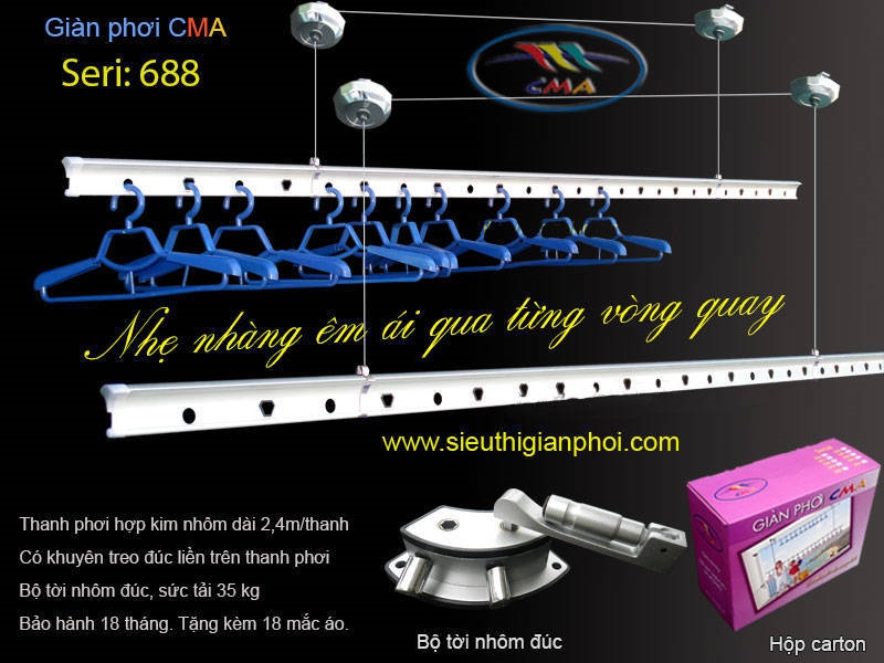 Giàn phơi thông minh CMA seri 688